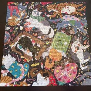 Catmas Chaos 500 Piece Jigsaw Puzzle by Galison